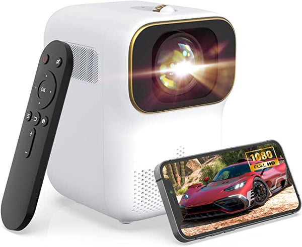 Mini Projector, WEWATCH WiFi Native 1080P Portable Projector