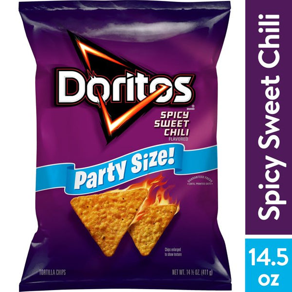 Doritos Spicy Sweet Chili Flavored Tortilla Chips Party Size, 14.5 oz