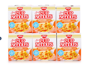 Nissin Cup Noodles Ramen Noodle Soup, Chicken Flavor 2.25 Ounce (Pack of 6)