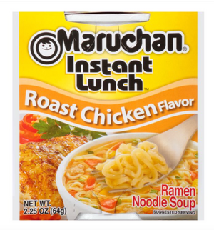Maruchan 12 Packs Instant Lunch Roast Chicken Flavor Instant Lunch, 2.25 oz