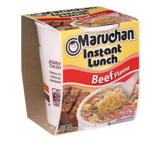 Maruchan 12 Packs  Beef Instant Lunch, 2.25 oz