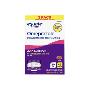 Equate Omeprazole Delayed Release Tablets 20 mg, Acid Reducer, 42 Count