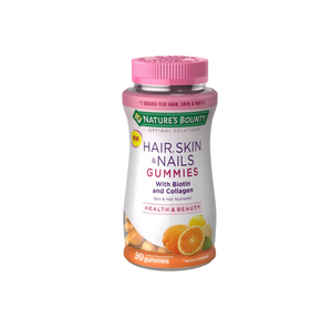 Nature's Bounty Hair Skin and Nails With Collagen and Biotin, Gummies, 90 Ct