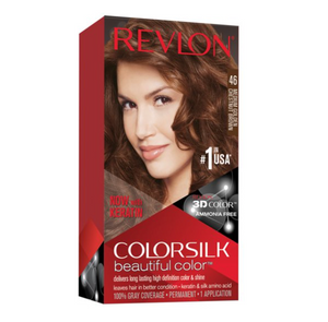 Revlon ColorSilk Beautiful Color Permanent Hair Color, 46 Medium Golden Chestnut Brown, 1 count