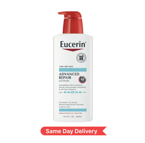 Eucerin Advanced Repair Body Lotion, Fragrance Free For Dry Skin, 16.9 Fl. Oz.