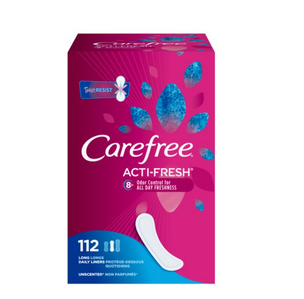 Carefree ACTi-Fresh Long Pantiliners, Unscented, 112 Ct