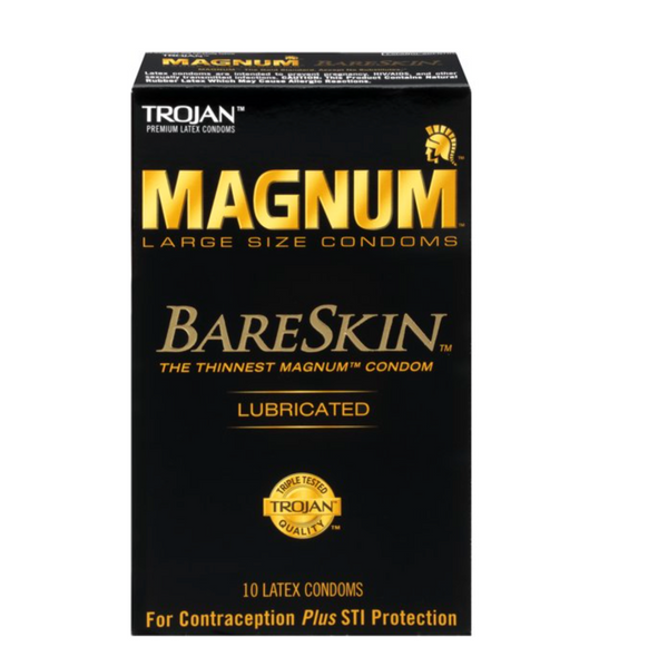 Trojan Magnum Bareskin Large Size Condoms - 10 Count