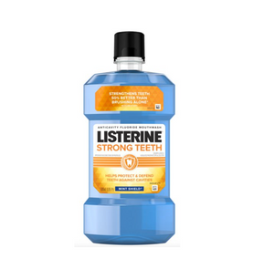Listerine Strong Teeth Anticavity Fluoride Mouthwash, Mint, 500 mL