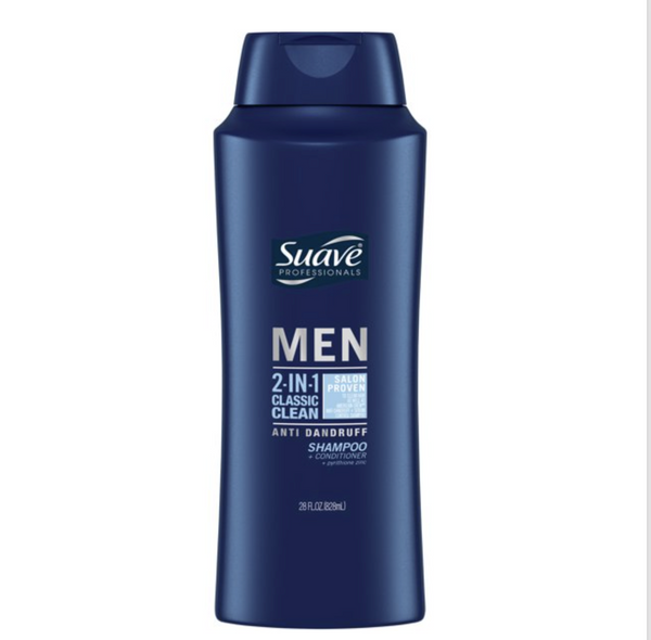 Suave Men Classic Clean 2in1 AntiDandruff Shampoo & Conditioner, 28 oz