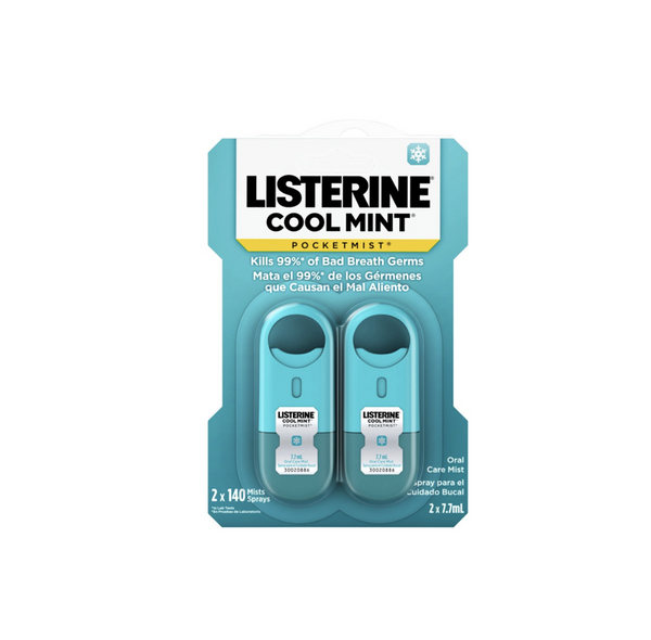 LISTERINE Pocket mist Cool Mint Oral Care Mist to Get Rid Of Bad Breath, 2 Pack