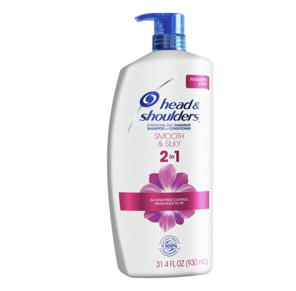 Head and Shoulders 2 in 1 Shampoo Conditioner, Smooth Silky, 31.4 Oz