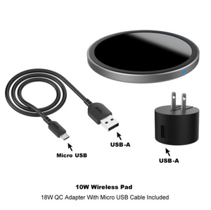 10W Wireless Charging Pad Compatible with iPhone 13/12/11/XS/X/8 S, Samsung Galaxy