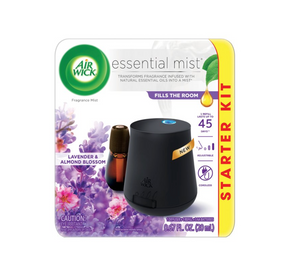 Air Wick Essential Mist Starter Kit (Diffuser + Refill), Lavender and Almond Blossom, Essential Oils Diffuser, Air Freshener