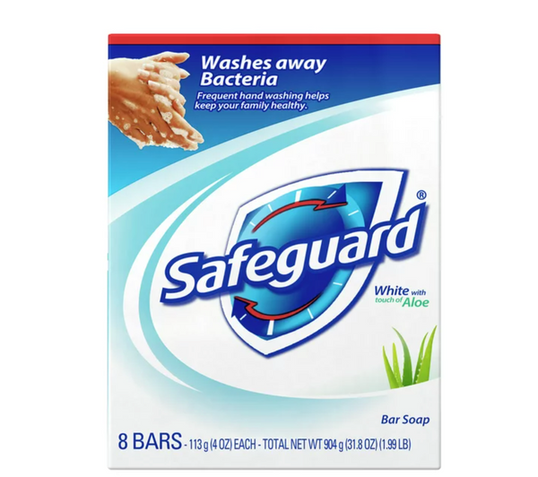 Safeguard Deodorant Bar Soap, White with Aloe, 4 oz, 8 Count (4.6) 4.6 stars out of 328 reviews