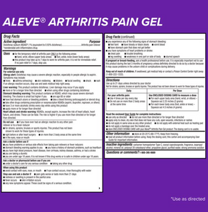 Aleve Arthritis Pain Gel for Topical Arthritis Pain Relief, 100G Tube