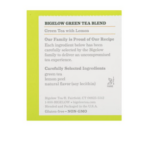 Bigelow Green Tea with Lemon, Tea Bags, 20 Count