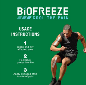 BioFreeze Flexible Pain Relief Patch Strips, 4 Count