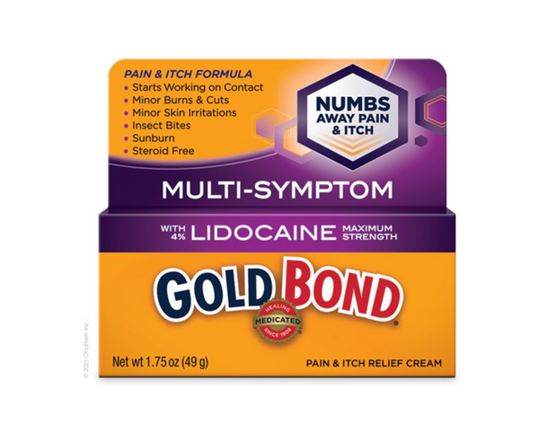 Gold Bond Cream, Pain & Itch Relief w/Lidocaine, 1.75 oz Tube
