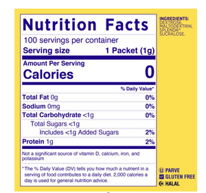 Splenda Zero Calorie Sweetener Packets - 100 Count