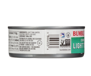 Bumble Bee Chunk Light Tuna in Water, 5 oz can