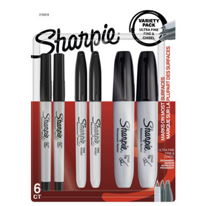 Sharpie Permanent Markers Variety Pack, 6 count