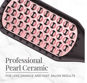 Remington Pro Pearl Ceramic Hair Straightening Brush, Purple