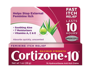 Cortizone 10 Maximum Strength Feminine Itch Relief Crème 1 Oz.