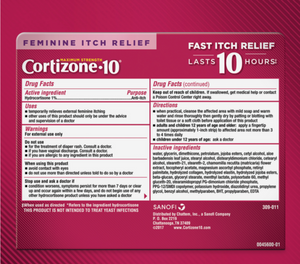 Cortizone 10 Maximum Strength Feminine Itch Relief Crème 1 Oz.