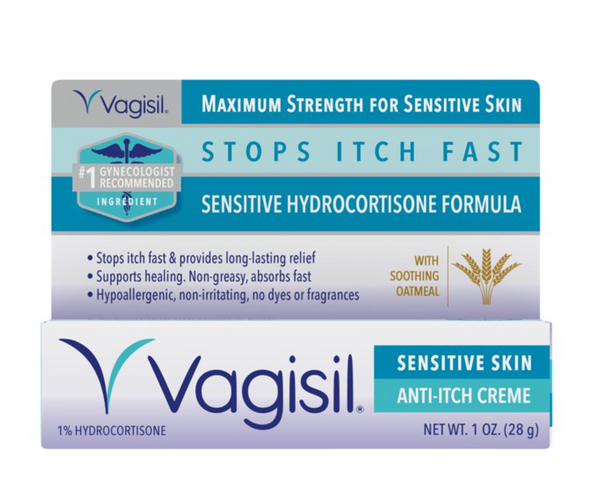 Vagisil Anti-Itch Vaginal Cream, Maximum Strength, 1 oz.