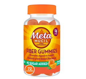 Metamucil Fiber Supplement Gummies, Orange Flavor, 72 Ct