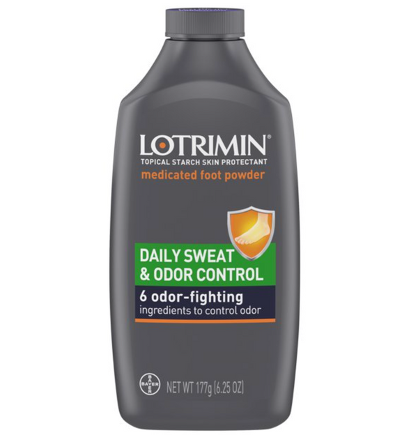 Lotrimin Daily Sweat and Odor Control Medicated Foot Powder, 6.25 oz