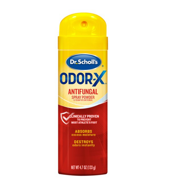 Dr. Scholl’s Odor-X Antifungal Spray Powder (4.7 oz) to Destroy Odor and Prevent Athlete's Foot