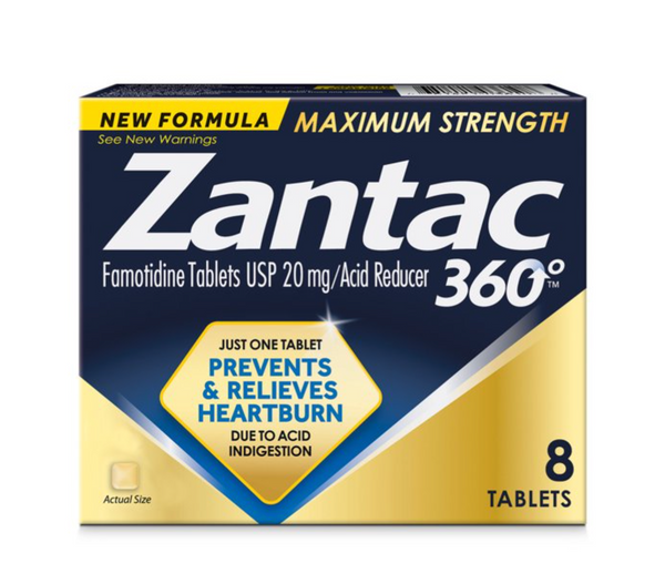 Zantac 360 Maximum Strength Heartburn Prevention & Relief 8 Ct.