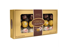 Ferrero Rocher Collection, Fine Hazelnut Milk Chocolates, 18 Count,