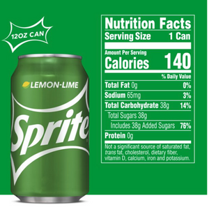 Sprite Caffeine-Free Lemon Lime Soda Pop, 12 Fl Oz, 24 Pack Cans