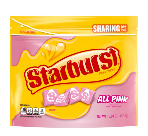 Starburst All Pink Fruit Chewy Easter Candy, Sharing Size - 15.6oz Bag