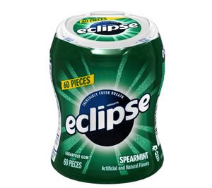 Eclipse Spearmint Sugar Free Chewing Gum Bottle, 60 Pieces