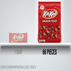 KIT KAT Milk Chocolate Wafer Snack Size Candy Bars, Individually Wrapped, 32.34 oz, Bag