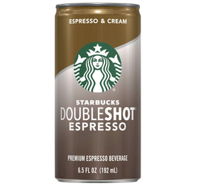 Starbucks Doubleshot Espresso & Cream Premium Coffee Drink, 6.5 oz