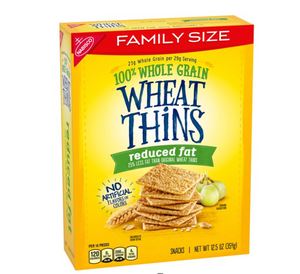 Wheat Thins Reduced Fat Whole Grain Wheat Crackers, Family Size, 12.5 oz