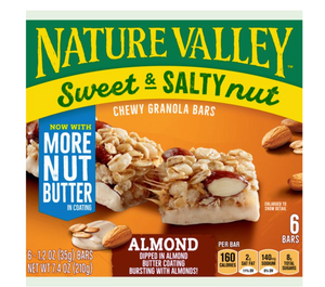 Nature Valley Granola Bars, Sweet and Salty Nut, Almond, 1.2 oz, 6 ct