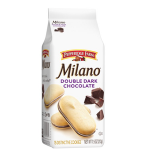 Pepperidge Farm Milano Cookies, Double Dark Chocolate, 7.5 Oz Bag