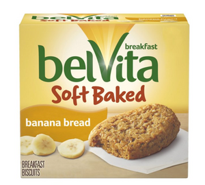 Belvita Soft Baked Banana Bread Breakfast Biscuits, 1.76 oz, 5 count