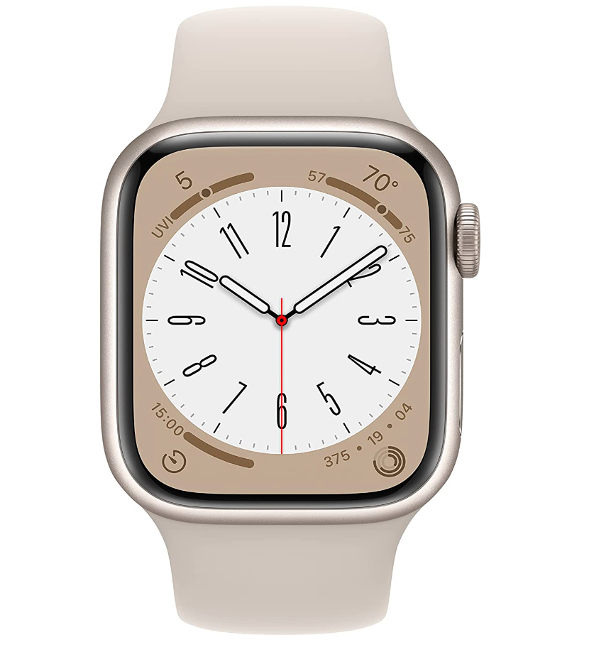 Apple Watch Series 8 [GPS 41mm] Smart Watch,Aluminum Case ,with Sport - 4  Crew