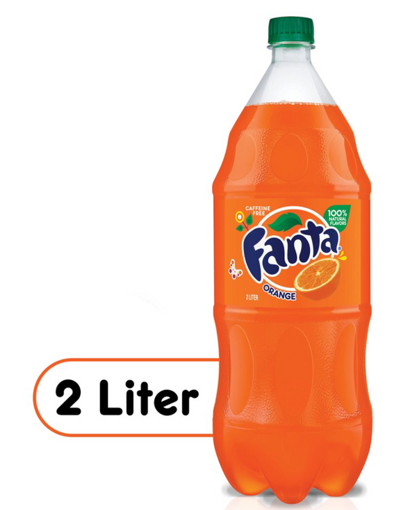 Fanta Orange Soda Fruit Flavored Soft Drink, 2 Liters