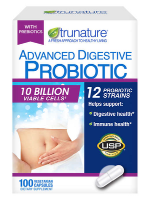 trunature Advanced Digestive Probiotic, 100 Capsules
