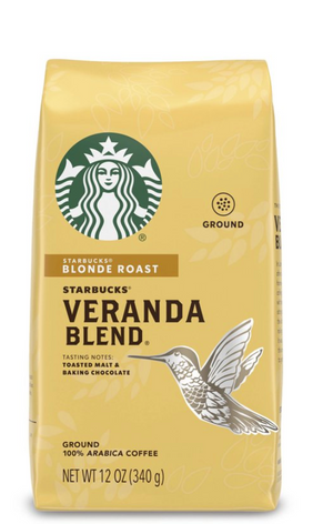 Starbucks Blonde Roast Ground Coffee — Veranda Blend — 100% Arabica