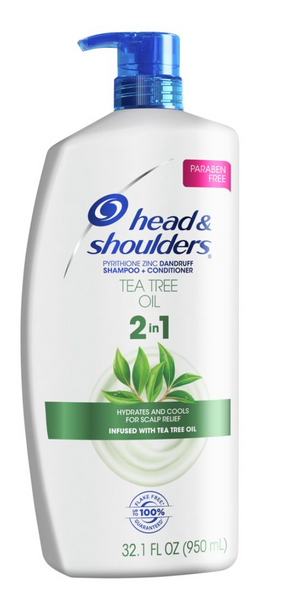 Head and Shoulders 2 in 1 Shampoo Conditioner, Tea Tree Oil, 32.1 Oz