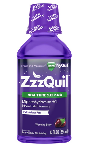 Vicks ZzzQuil Nighttime Sleep Aid Liquid, Warming Berry, 12 fl oz