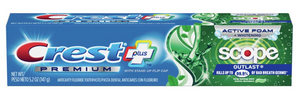 Crest Premium Plus Scope Outlast Toothpaste, Mint Flavor, 5.2 oz